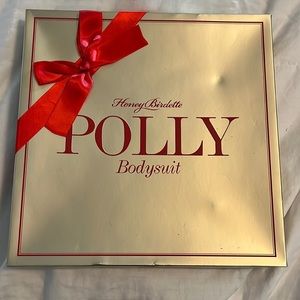 Honey birdette bodysuit size small. Red